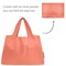 Wrapables Large & Small Foldable Tote Nylon Reusable Grocery Bags, Set of 2, Grapefruit